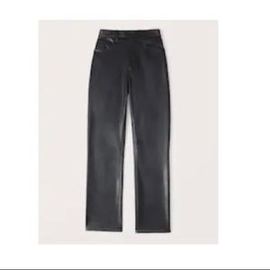 Abercrombie leather vegan 27 short 90s straight pants.
